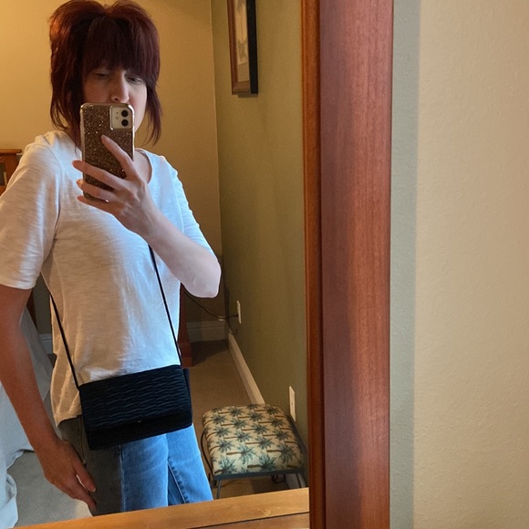 Black Satin Clutch  + Shoulder Bag - Picture 7 of 8